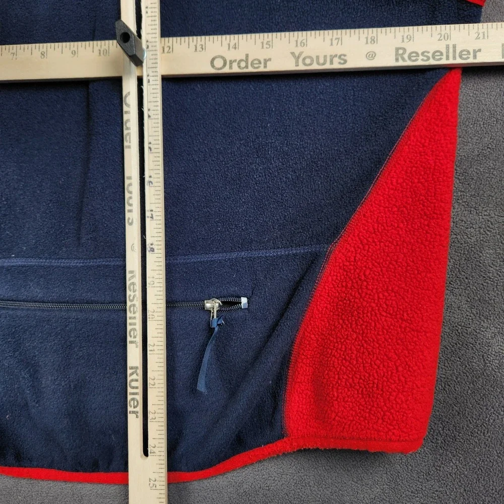 Vintage Patagonia Flyer‎ Vest Adult Large Red Navy Blue Zip Pocket 90s USA Made